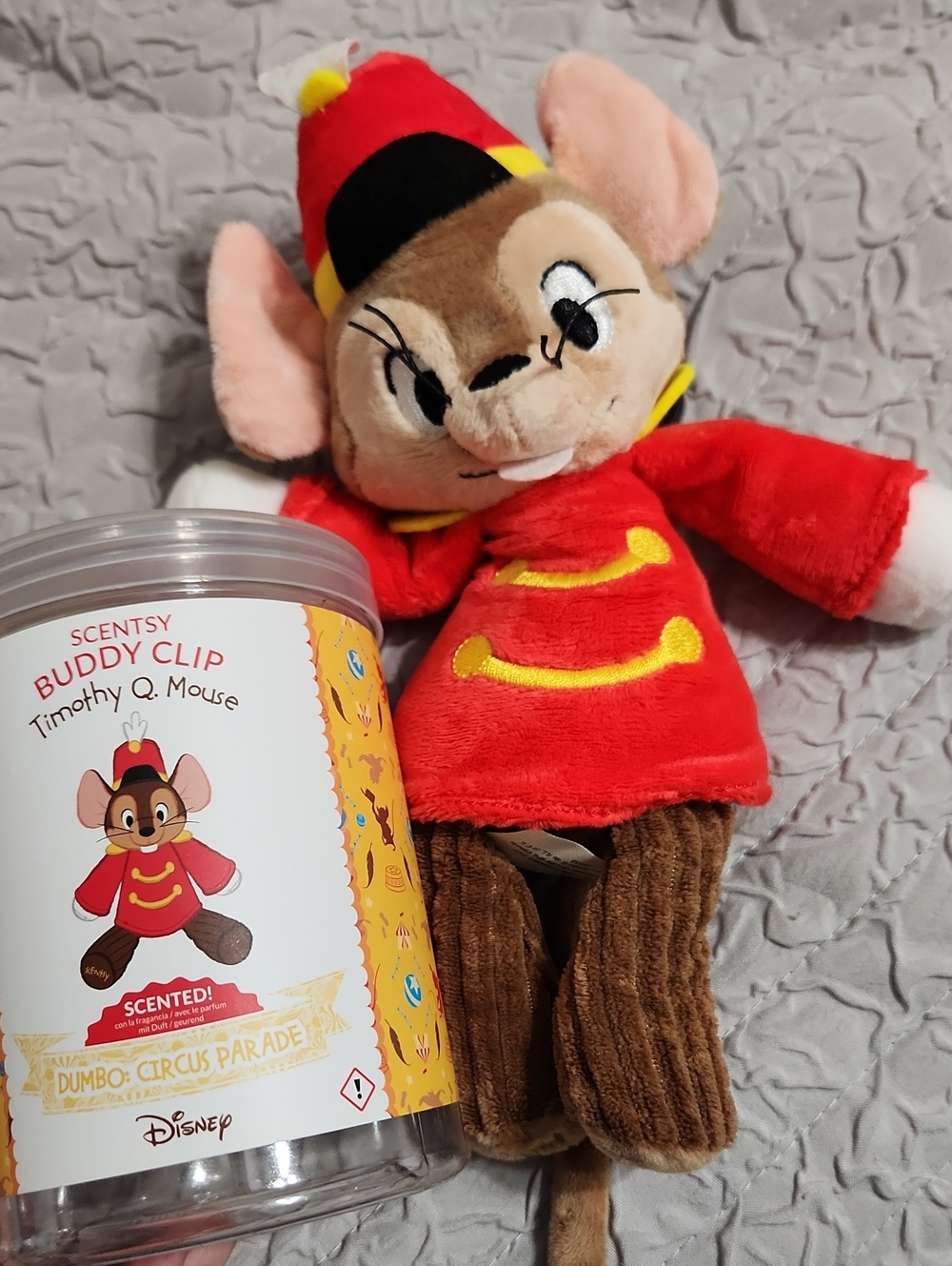 Scentsy Timothy Q. Mouse Buddy Clip Plush